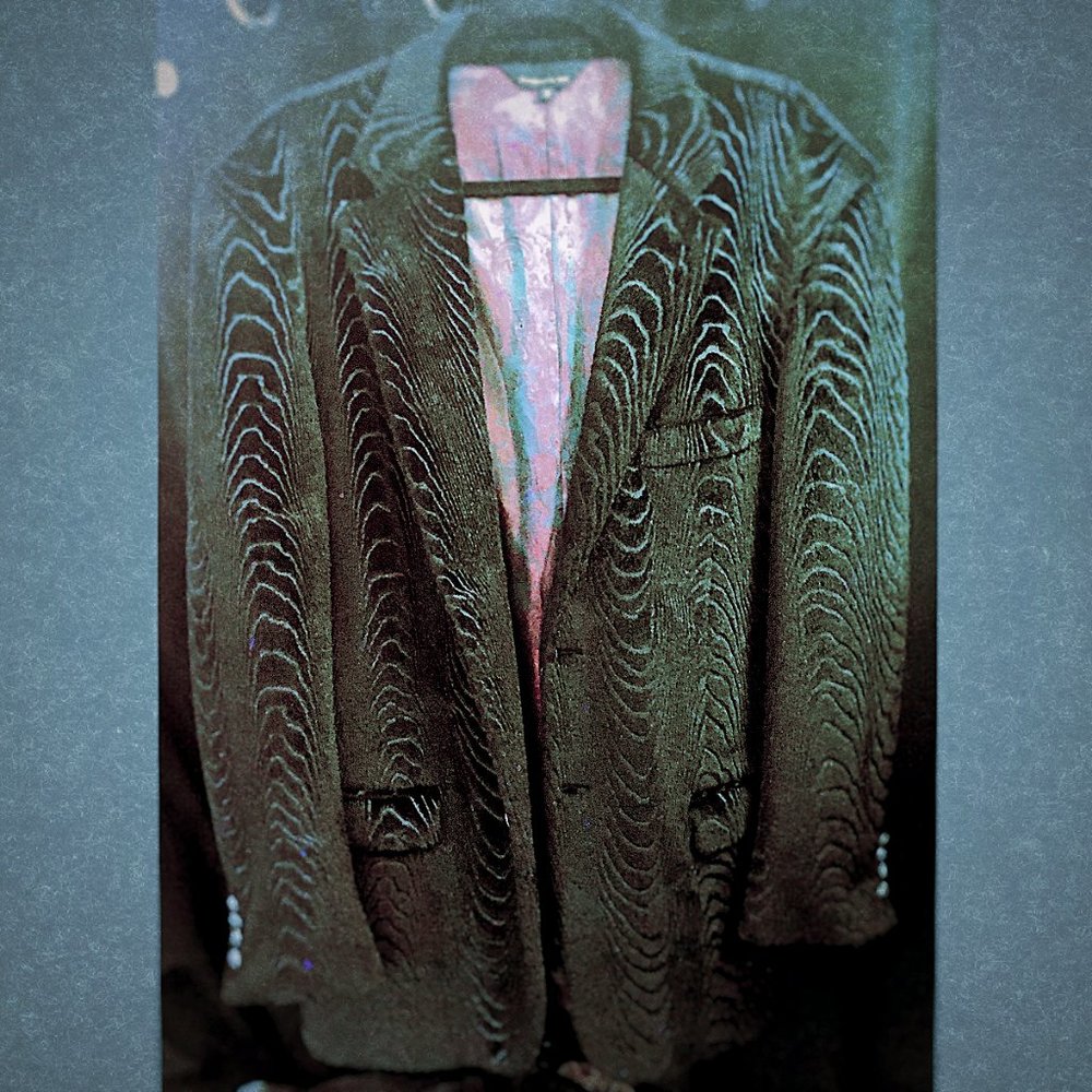 Italian Vintage Black Velvet "fur" Jacket